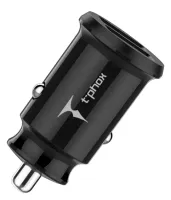авто зарядка T-PHOX Charger Set 2.4A Dual+MicroUSB cable 1.2m (Чорний)
