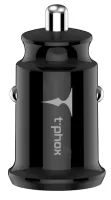 авто зарядка T-PHOX Charger Set 2.4A Dual+MicroUSB cable 1.2m (Чорний)