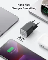 Зарядний пристрій мережевий ANKER PowerPort 511 Nano III - 30W USB-C (Біла)