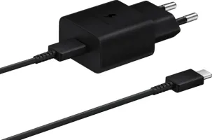 Зарядний пристрій мережевий SAMSUNG 15W Power Adapter (w C to C Cable) EP-T1510XBEGEU / Чорна