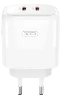 Зарядний пристрій мережевий XO L140 - 35W PD Dual port USB-C (Білий)