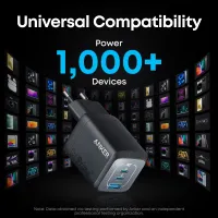 Зарядний пристрій мережевий ANKER GaNPrime Charger - 67W, 2xUSB-C PD & 1xUSB-A (Чорний)