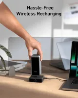 Зарядний пристрій мережевий ANKER Charging Base for Anker Prime 100W, 2xUSB-C, 1xUSB-A, Pogo pin (Чорний)