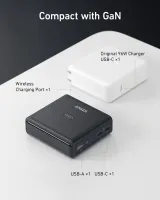 Зарядний пристрій мережевий ANKER Charging Base for Anker Prime 100W, 2xUSB-C, 1xUSB-A, Pogo pin (Чорний)