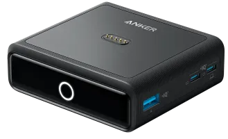 Зарядний пристрій мережевий ANKER Charging Base for Anker Prime 100W, 2xUSB-C, 1xUSB-A, Pogo pin (Чорний)