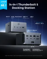 Зарядний пристрій мережевий ANKER Prime Docking Station, 14-in-1, 8K, Thunderbolt 5 (Чорний)