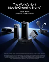 Зарядний пристрій мережевий ANKER GaNPrime Charger 160W, 3xUSB-C PD3.1 w Display (Сріблястий)