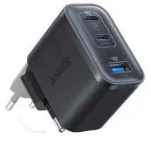 Зарядний пристрій мережевий ANKER Charger - 70W, 2xUSB-C PD & 1xUSB-A (Чорний)