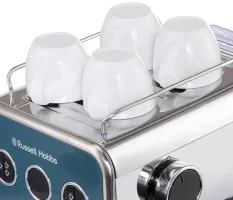 Кавоварка еспрессо RUSSELL HOBBS 26451-56 Distinctions Ocean, 1,1л, мелена + чалди, синьо-сріблястий