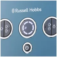 Кавоварка еспрессо RUSSELL HOBBS 26451-56 Distinctions Ocean, 1,1л, мелена + чалди, синьо-сріблястий