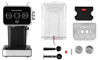 Кавоварка еспрессо RUSSELL HOBBS Distinctions 26450-56, чорно-сріблястий