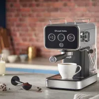 Кавоварка еспрессо RUSSELL HOBBS Distinctions 26450-56, чорно-сріблястий