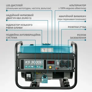 Генератор газобензиновий Konner&Sohnen KS 3000 G