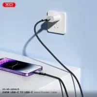 Кабель XO NBQ264A High Power Braided Type-C to Type-C - 240W - 2m (Чорний)