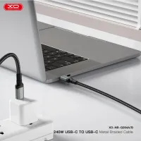 Кабель XO NBQ264A High Power Braided Type-C to Type-C - 240W - 2m (Чорний)