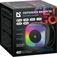Портативна акустика DEFENDER (65930) Enjoy 30 5Вт, BT/Light/FM/USB/TF, чорний
