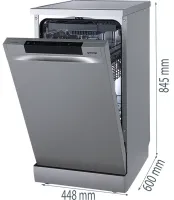 Посудомийна машина окремостояча GORENJE GS541D10X 45см 