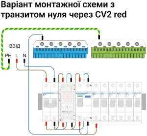 Реле напруги ZUBR CV2-40 red з контролем струму (40 А, 9 200 ВА) (4820120222160)