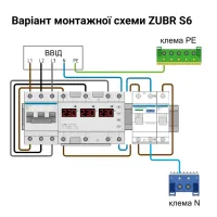 Перемикач фаз ZUBR S6-50 red (50 А, 11 500 ВА) (4820120222771)