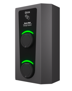 Зарядна станція Octa smart wall Type 2 7,4 кВт Socket + Type 2 7,4 кВт Socket