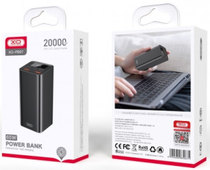 Зовнішній акумулятор XO PB97 - 20 000 mAh PD65W for laptop (чорний)