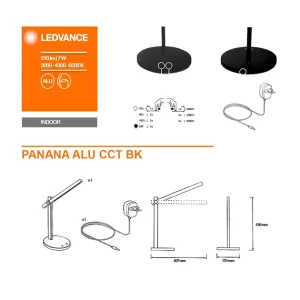 Настільна лампа LEDVANCE ALU DIM CCT 7W чорна