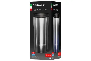 Термокухоль Ardesto Metallic, 450мл, нержавіюча сталь, чорний (AR2645BM)
