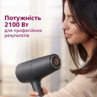 Фен Philips 5000 Series, 2100Вт, 3 режими, іонізація, хол. обдув, темно-сірий (BHD504/00)
