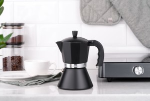 Гейзерна кавоварка Ardesto Gemini Trento, 0.3л, чорна (AR0806AIB)
