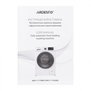 Пральна машина Ardesto Black Mars WMS-7117IDGBD, 7кг, 1400, 48см, сіра