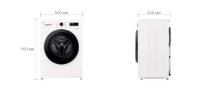 Пральна машина LG F2Y1NS6W, фронтальна, 6 кг, біла